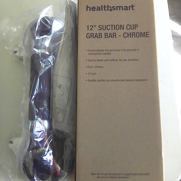 Grab bar, 12 in, chrome, visual indicator, Healthsmart, new, opened box - Picture 1 of 1